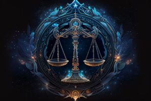 segno-zodiacale-bilancia-oroscopo-simbolo-astrologia-magica-fantastico-cielo-notturno-illustrazione-ai-generativa_162695-451