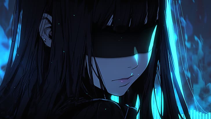 anime-girls-black-hair-bandages-dark-hd-wallpaper-preview